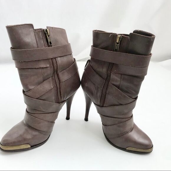 Joie Taupe Santo wrap Leather Boots size 5(35) - Picture 14 of 14